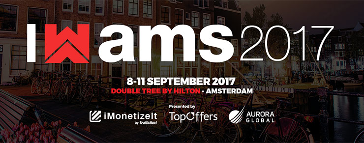 Webmaster Access 2017 logo over image of Amsterdam marina