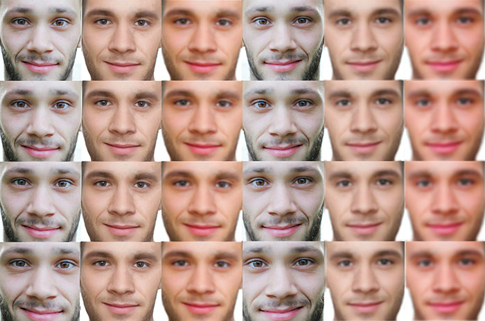 DeepFake morphing technology of a man's face