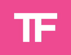 TorrentFreak Logo - White sans-serif type inside pink rectangle