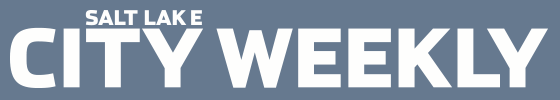 Salt Lake City Weekly Logo - White sans-serif type over blue-gray background