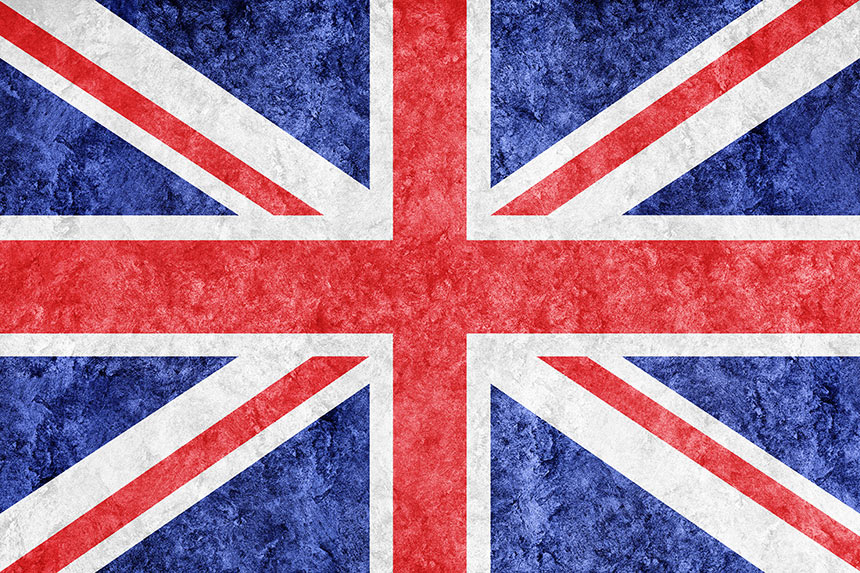 Painted texture United Kingdom flag