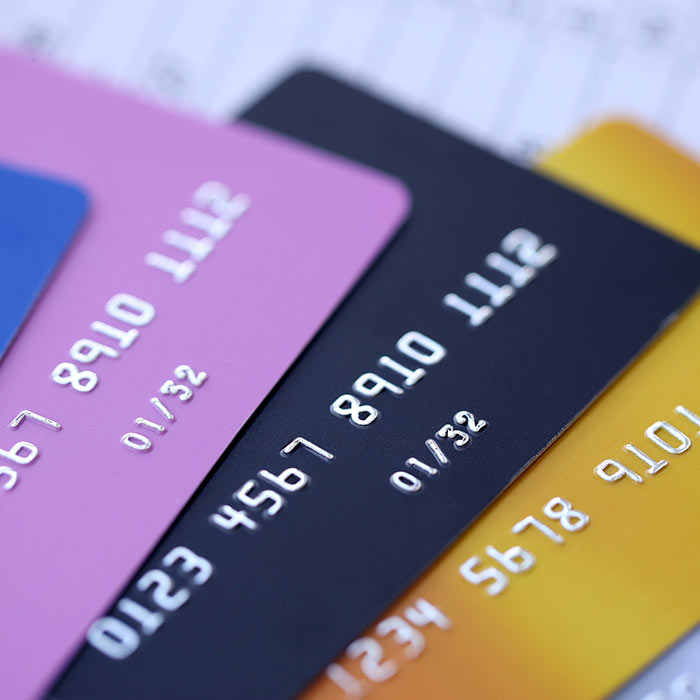 Photo of colorful credit cards